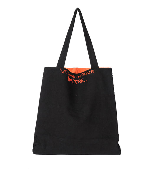 WE COME IN PEACE TOTE BAG MULTI