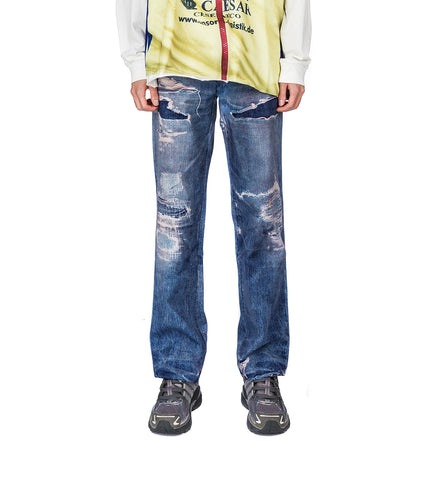 PRINT STRAIGHT PANTS CRASH PRINT STRAIGHT PANTS CRASH