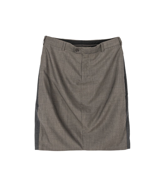 DOUBLE SUIT SKIRT MIDI BROWN/GREY SMALL #1