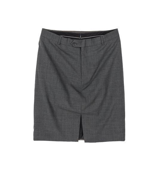 DOUBLE SUIT SKIRT MIDI BROWN/GREY SMALL #1
