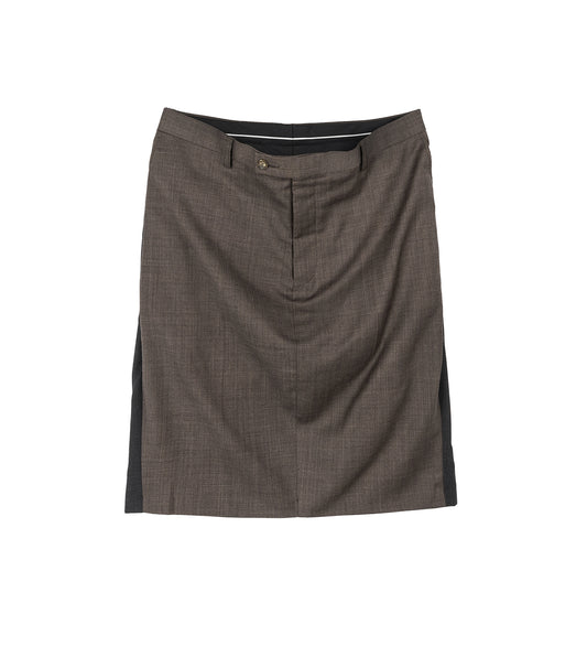 DOUBLE SUIT SKIRT MIDI BROWN/GREY SMALL #2