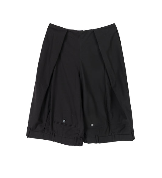 UPSIDE DOWN SHORTS WIDE BLACK