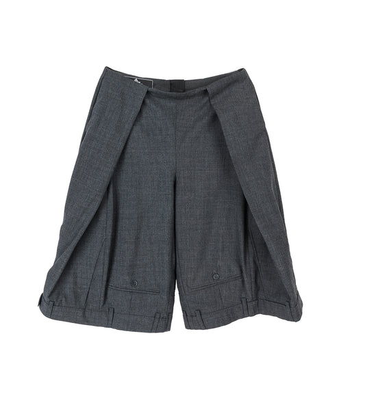 UPSIDE DOWN SHORTS WIDE GREY X-SMALL
