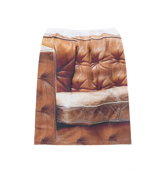 SISLEY SLIP SKIRT WHITE BROWN ARMCHAIR