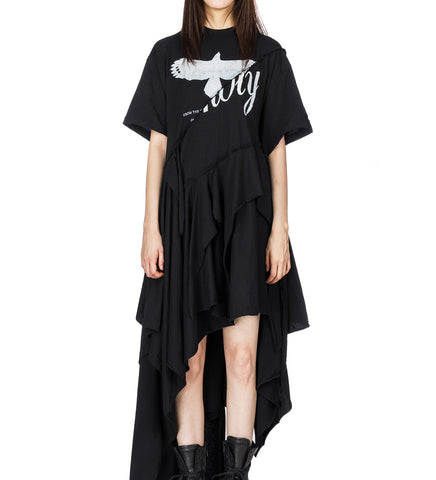 GUUSTA LONG HIGH COMFORT DECONSTRUCTED DRESS BLACK GUUSTA LONG HIGH COMFORT DECONSTRUCTED DRESS BLACK