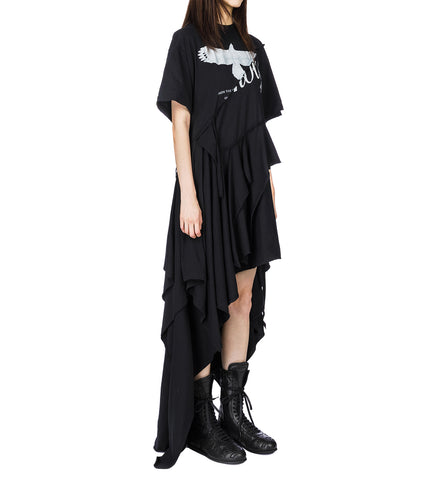 GUUSTA LONG HIGH COMFORT DECONSTRUCTED DRESS BLACK GUUSTA LONG HIGH COMFORT DECONSTRUCTED DRESS BLACK