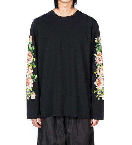 ROSE BANQUET PRINT LONG SLEEVE T-SHIRT BLACK ROSE BANQUET PRINT LONG SLEEVE T-SHIRT BLACK