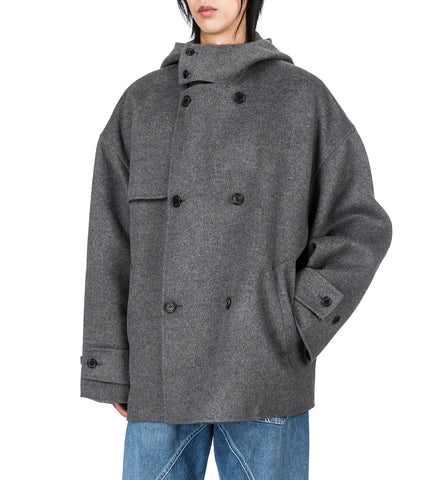 OVERSIZED PEACOAT CHARCOAL MELANGE OVERSIZED PEACOAT CHARCOAL MELANGE