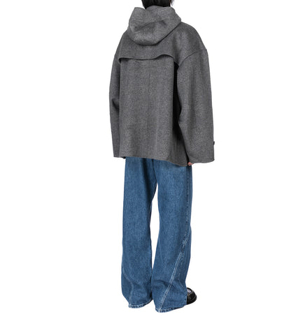 OVERSIZED PEACOAT CHARCOAL MELANGE OVERSIZED PEACOAT CHARCOAL MELANGE