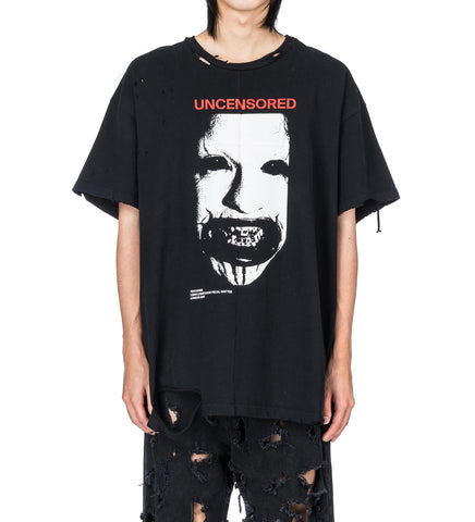 UNCENSORED TEE SCLERA BLACK UNCENSORED TEE SCLERA BLACK