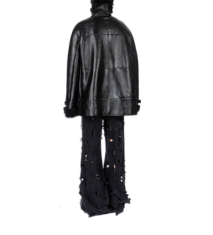 PROVOKE SHEARLING COAT SCLERA BLACK PROVOKE SHEARLING COAT SCLERA BLACK