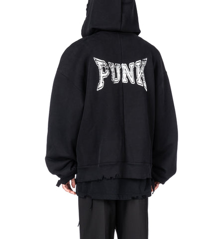 PUNK HOODIE SCLERA BLACK PUNK HOODIE SCLERA BLACK