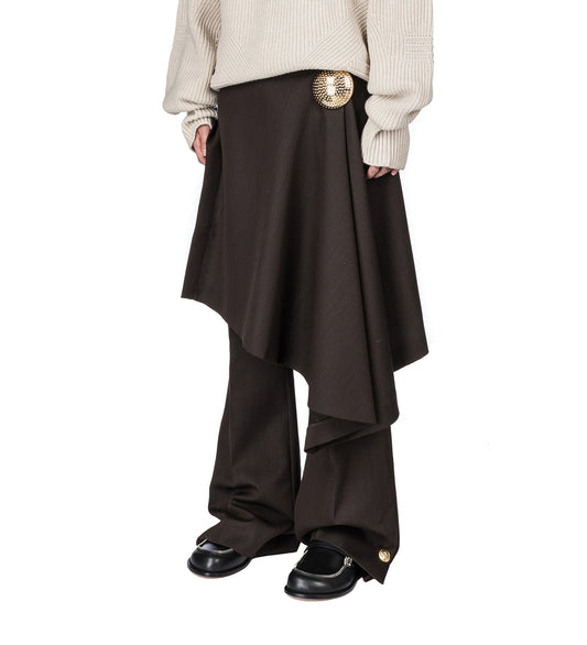 TAILORING SKIRT BROWN