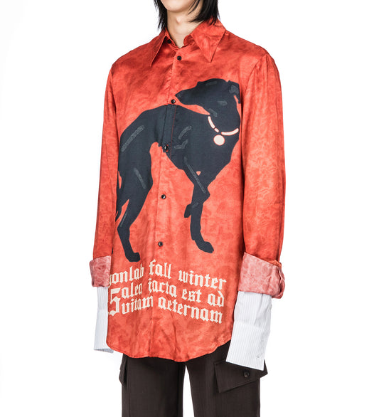 DOUBLE SLEEVES SHIRT DOG FULL PRINT