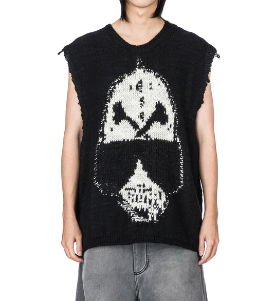 OVERSIZED SWEATER VEST RENEGADE MAN/BLACK