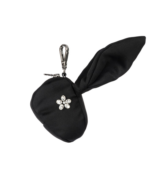 HARE COIN PURSE BAG CHARM BLACK/CLEAR