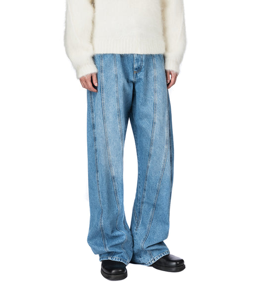 PARACHUTE DENIM PANTS MEDIUM BLUE