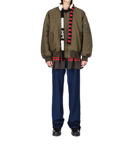 STRIPED KNIT SCARF BLACK/RED STRIPED KNIT SCARF BLACK/RED