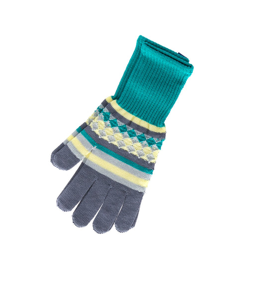 AQUIFOLIA KNIT GLOVE BLUE HAZE/LEMON