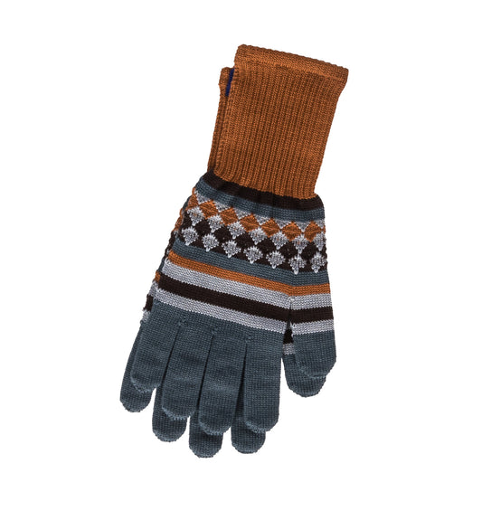 AQUIFOLIA KNIT GLOVE MIST/RUST
