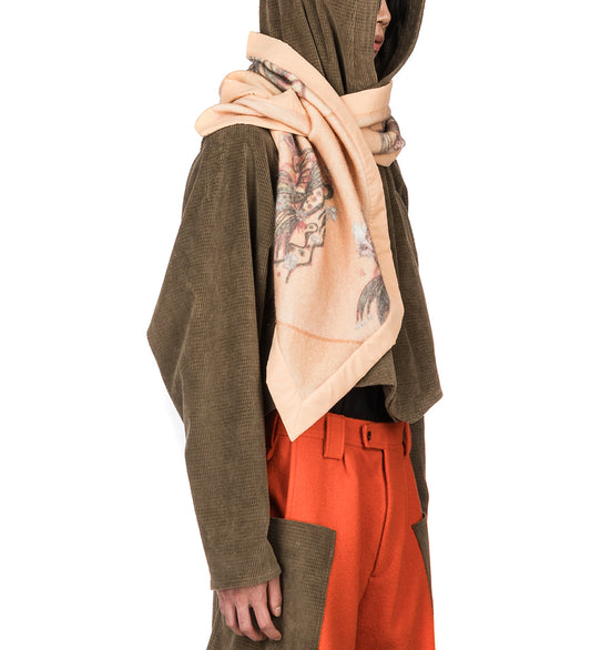 ANGELOS KNIT SCARF CORAL / SHELL BEIGE