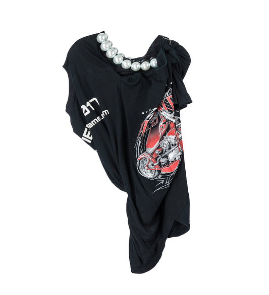 TWISTED NECKLACE T-SHIRT BLACK MEDIUM