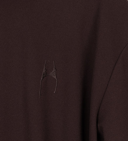 MOCK NECK LS TOP BROWN MOCK NECK LS TOP BROWN