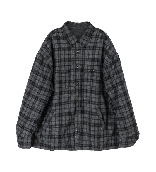QUILTED OVERSHIRT CHARCOAL