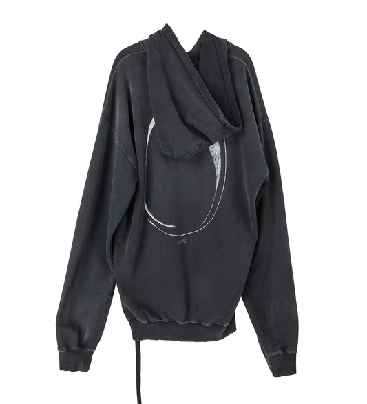 OLLIE HIGH COMFORT HOODY WITH INFINITE FEATHERS FADED BLACK