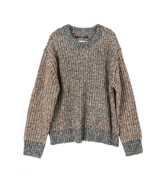 CABLE OVERSIZED SWEATER MELANGE TAUPE