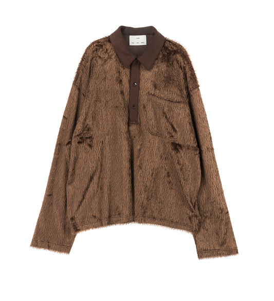 L/S POLO BROWN