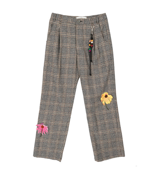 FLOWER LOOSE PLEATED PANT INDIGO