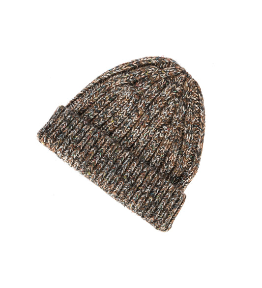 CABLE BEANIE MELANGE TAUPE