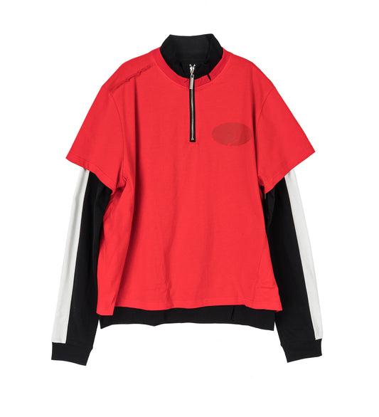 LAYERED LONGSLEEVE TEE RED