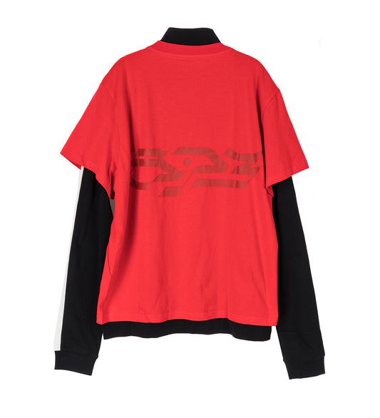LAYERED LONGSLEEVE TEE RED