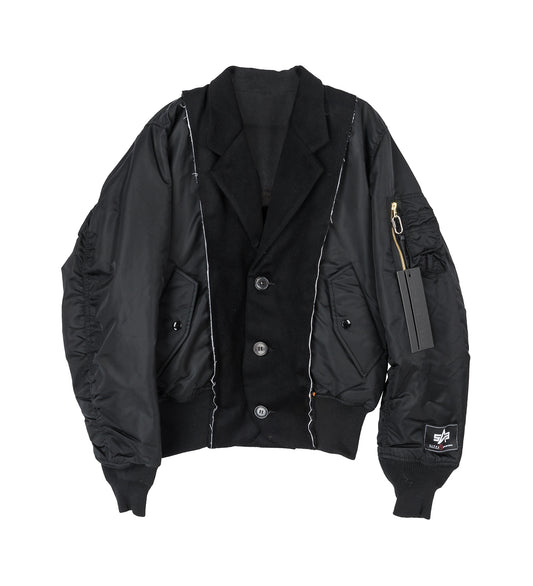 SPENCER BADU X ALPHA BOMBER JACKET BLACK