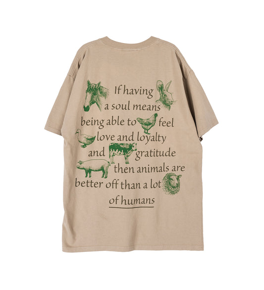 PURE BEINGS SS TEE TAN