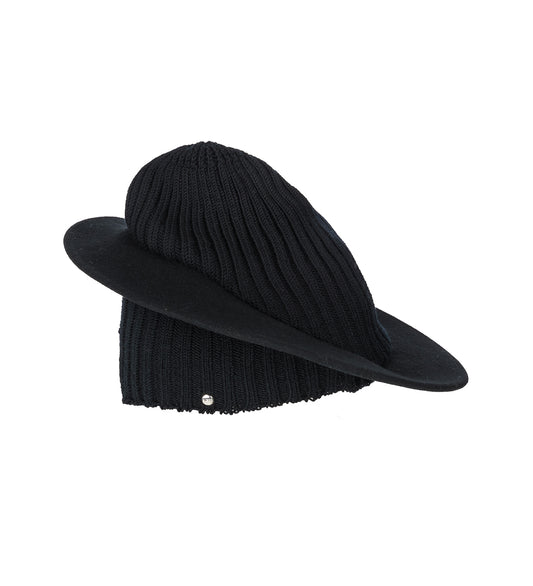 HATCAP BLACK WOOL