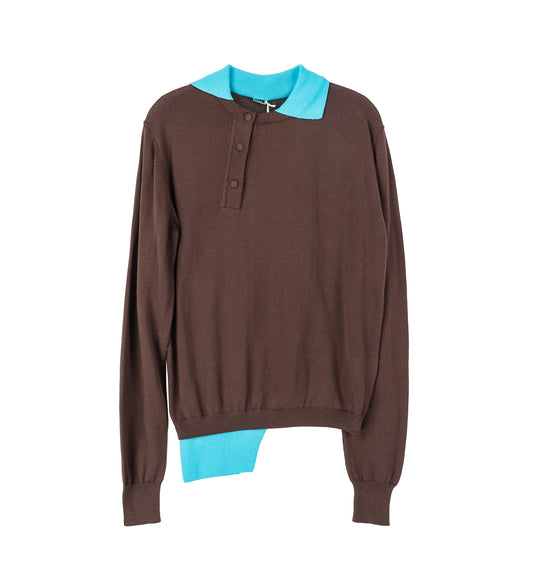DOUBLE POLO BROWN/BLUE