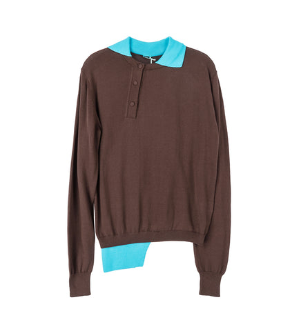 DOUBLE POLO BROWN/BLUE DOUBLE POLO BROWN/BLUE