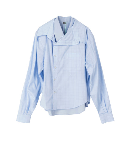 DOUBLE SHIRT BLUE/BLUE CHECK DOUBLE SHIRT BLUE/BLUE CHECK