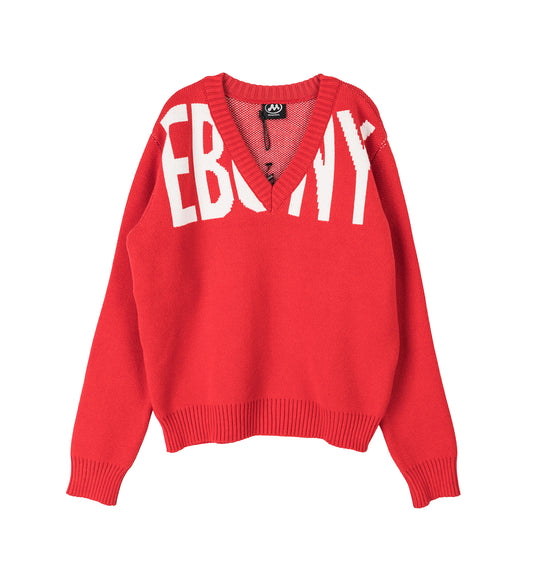 EBONY RELAXED JUMPER RED