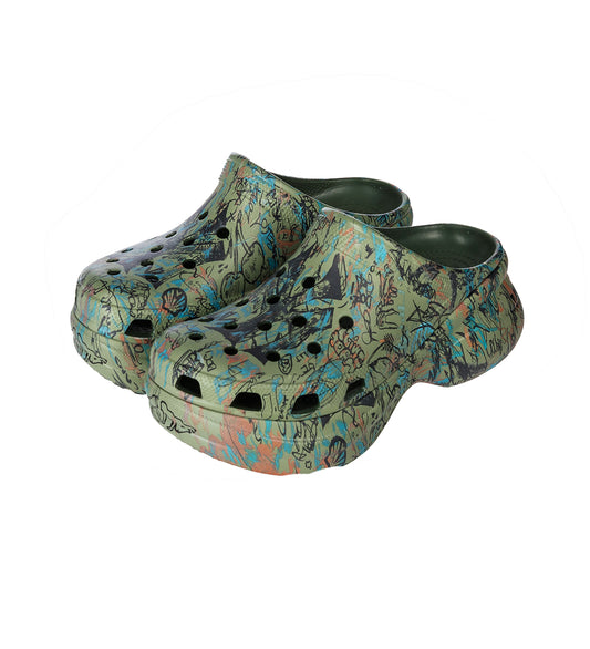 MOWALOLA X CROCS BAE GRAFFITI GREEN