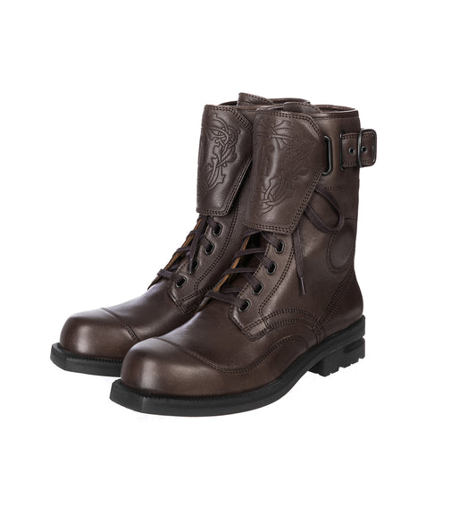 FITZ MILITARY BOOTS DARK BROWN