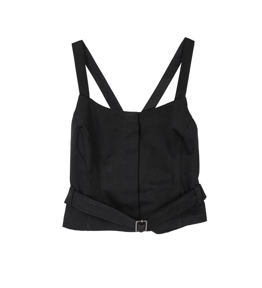 TRENCH VEST TASTEFUL BLACK MEGATWIST TWILL