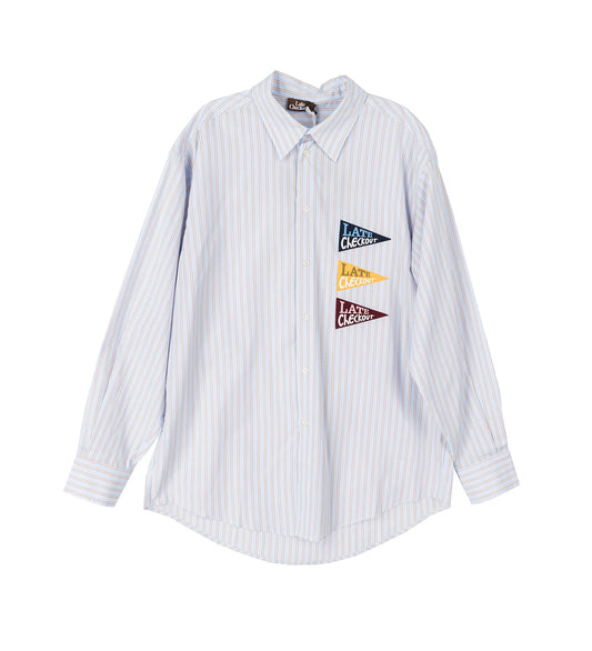 STRIPED FLAG WESTERN SHIRT WHITE/BLUE