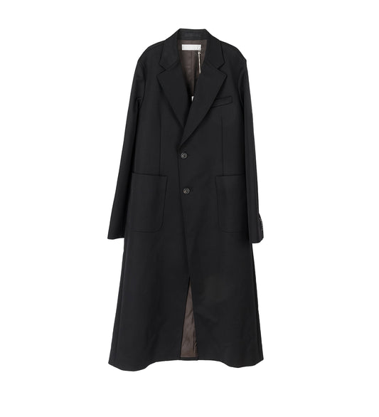 ROBE OVERCOAT ONYX BLACK TECH SATEEN