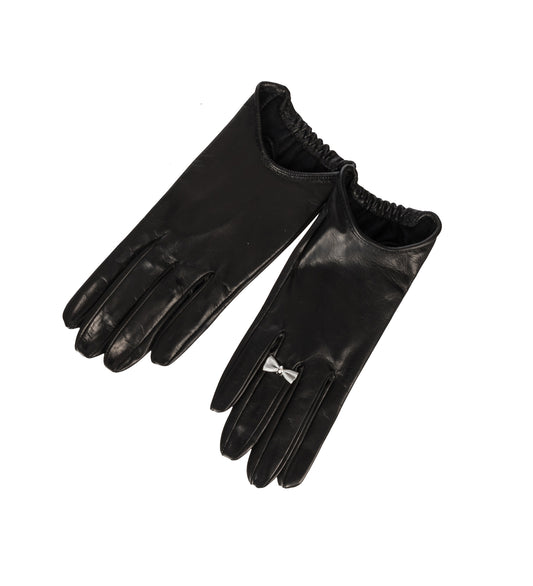 BOW GLOVE BLACK NAPPA