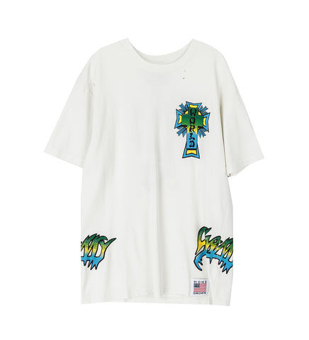 SKATE WORLD T-SHIRT VINTAGE WHITE SKATE WORLD T-SHIRT VINTAGE WHITE