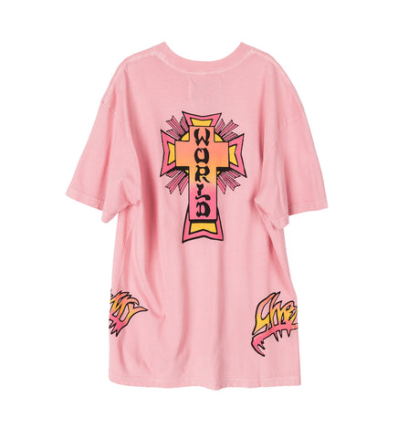 SKATE WORLD T-SHIRT VINTAGE PINK SKATE WORLD T-SHIRT VINTAGE PINK